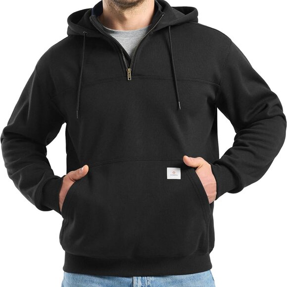 Stylish Large Fleece Work Hoodie for Men - Water-Resistant Insulated Comfort